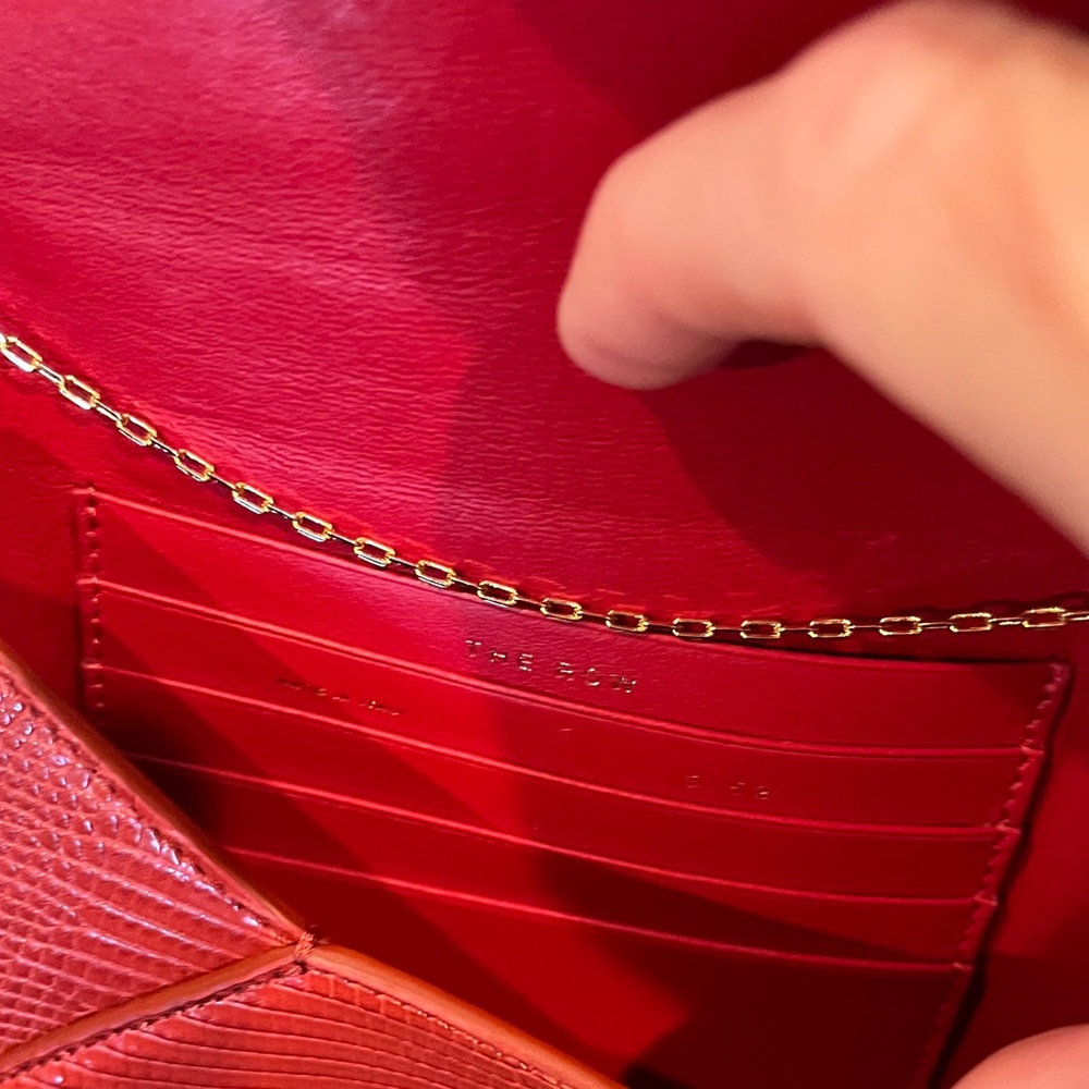 The Row Vibrant Red Clutch with Gold Chain - Picture 5 of 9